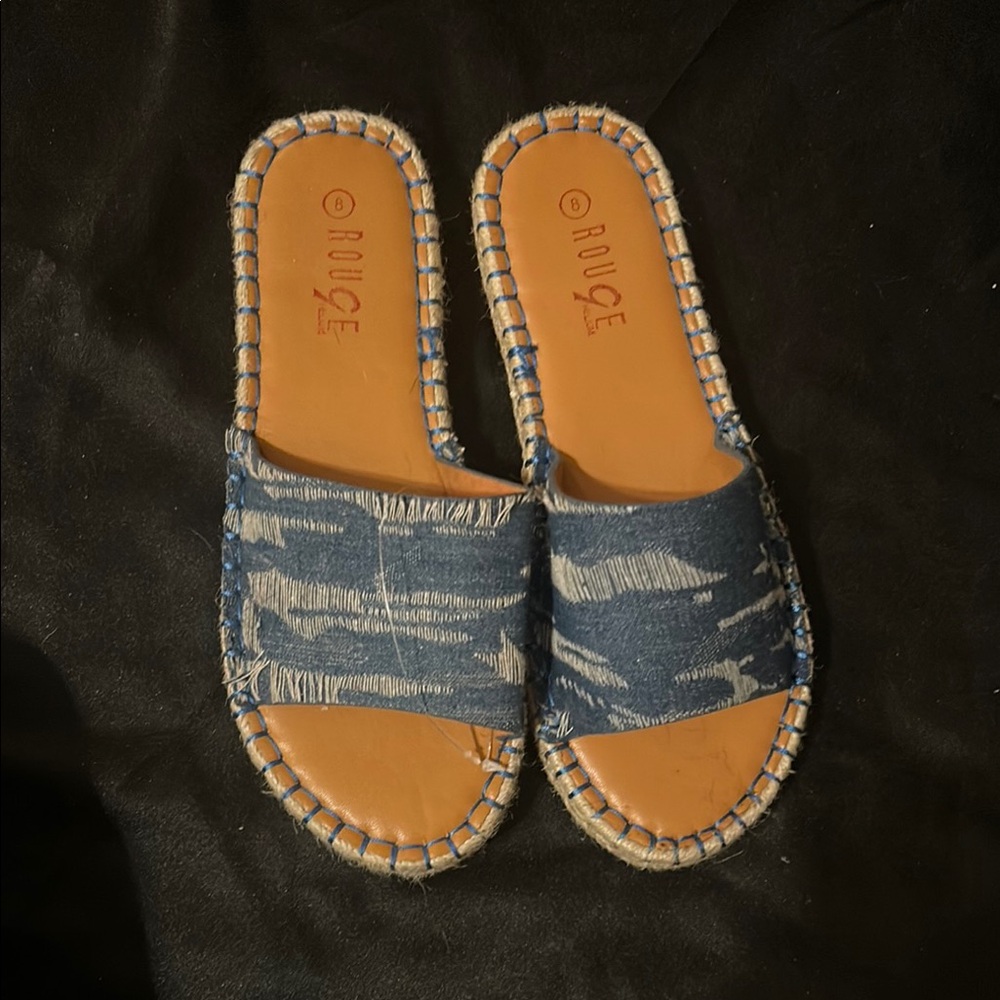 Rouge! Blue and Tan Women's Sandals